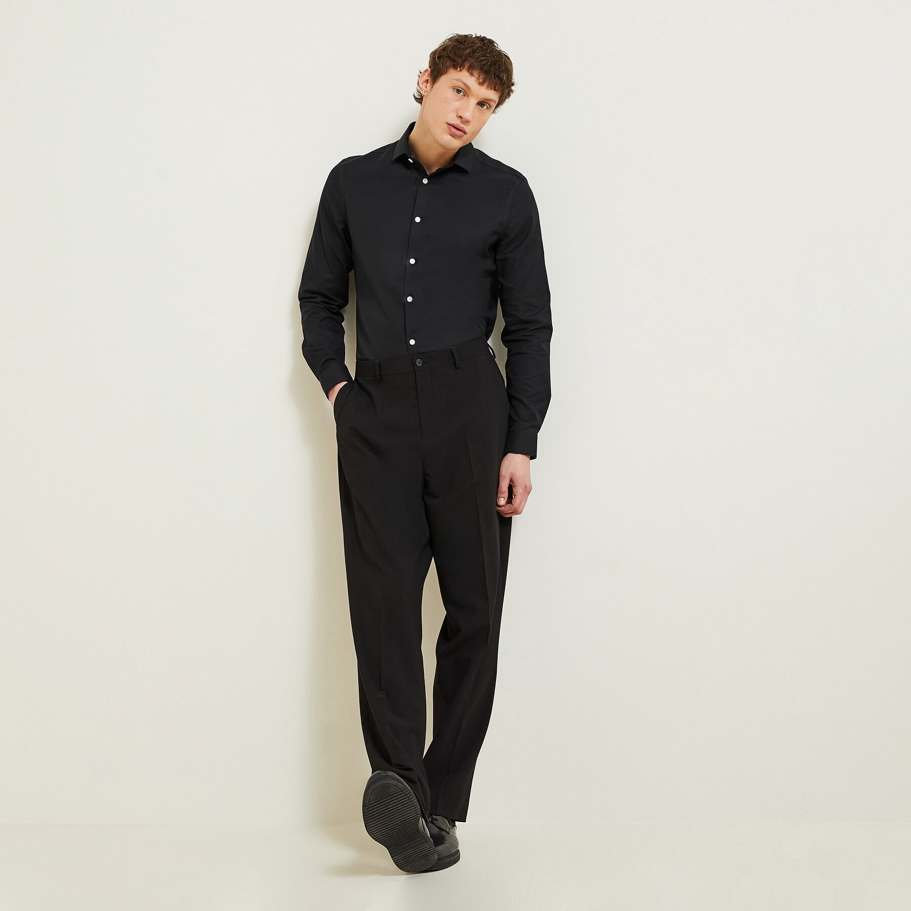 Chemise en coton sans repassage