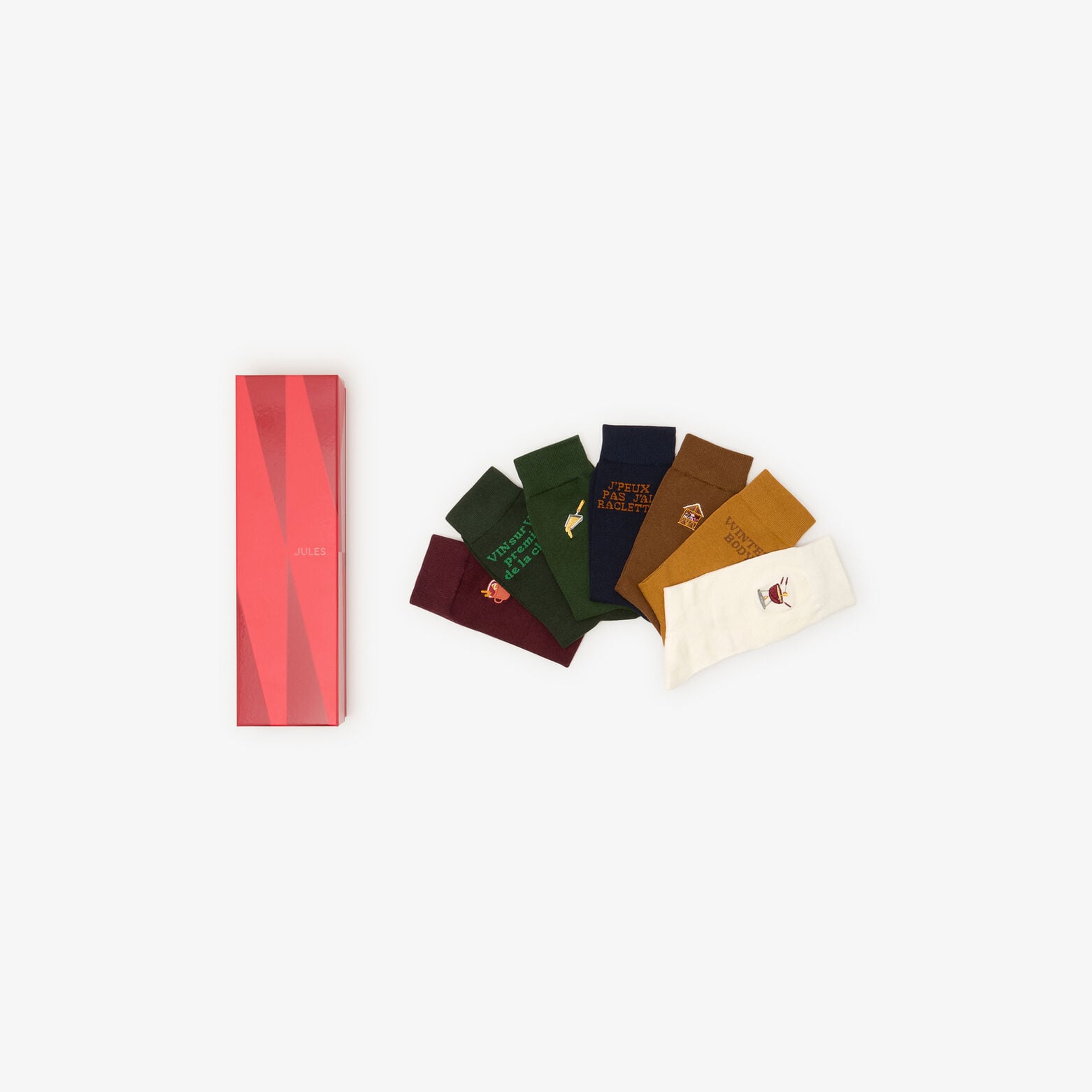 Coffret 7 paires de chaussettes fantaisie