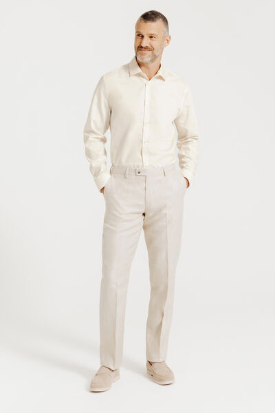 Chemise sans repassage en coton unie slim