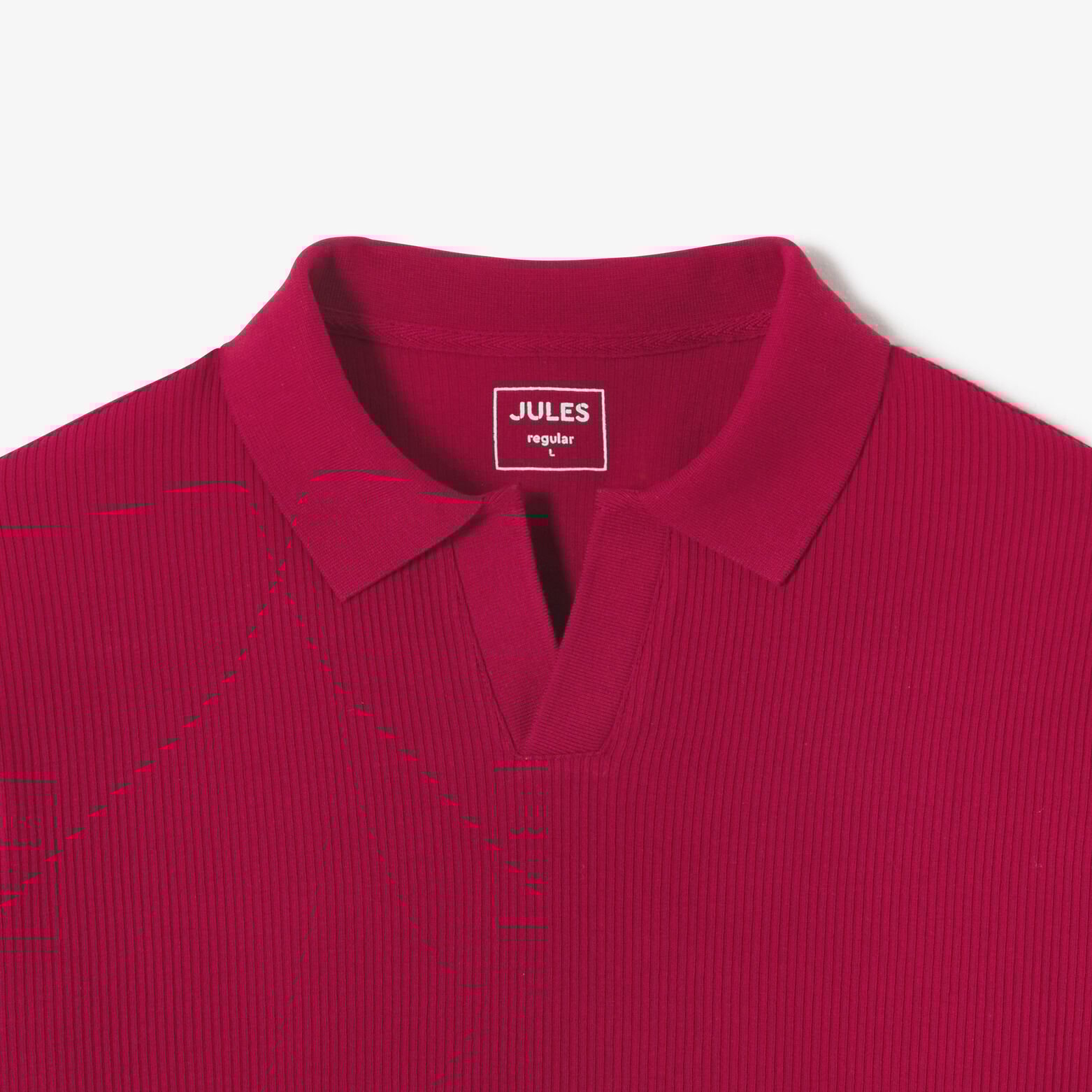 Polo in textuurstof met korte mouwen en resortkraa