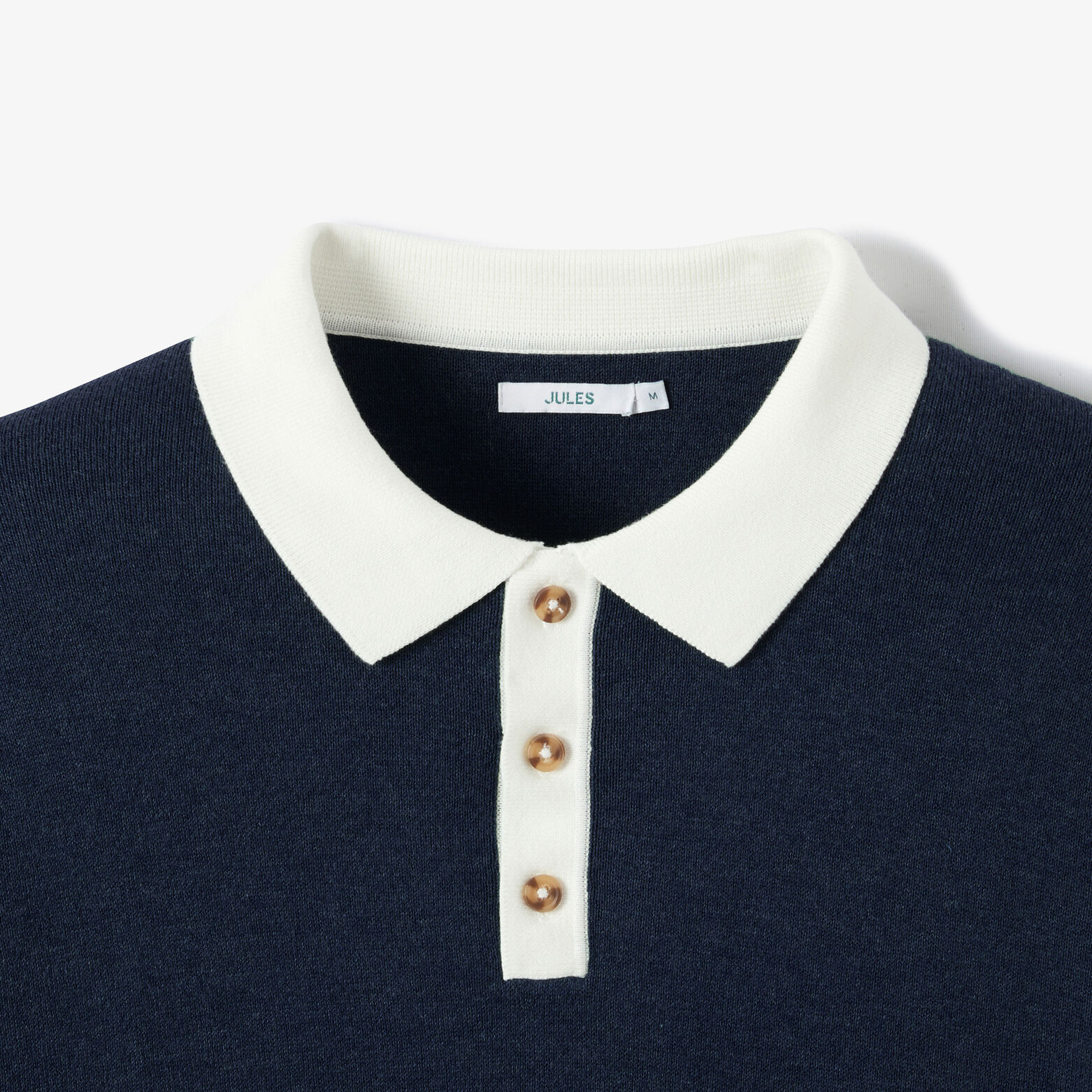 Pull col polo contrast&eacute; uni