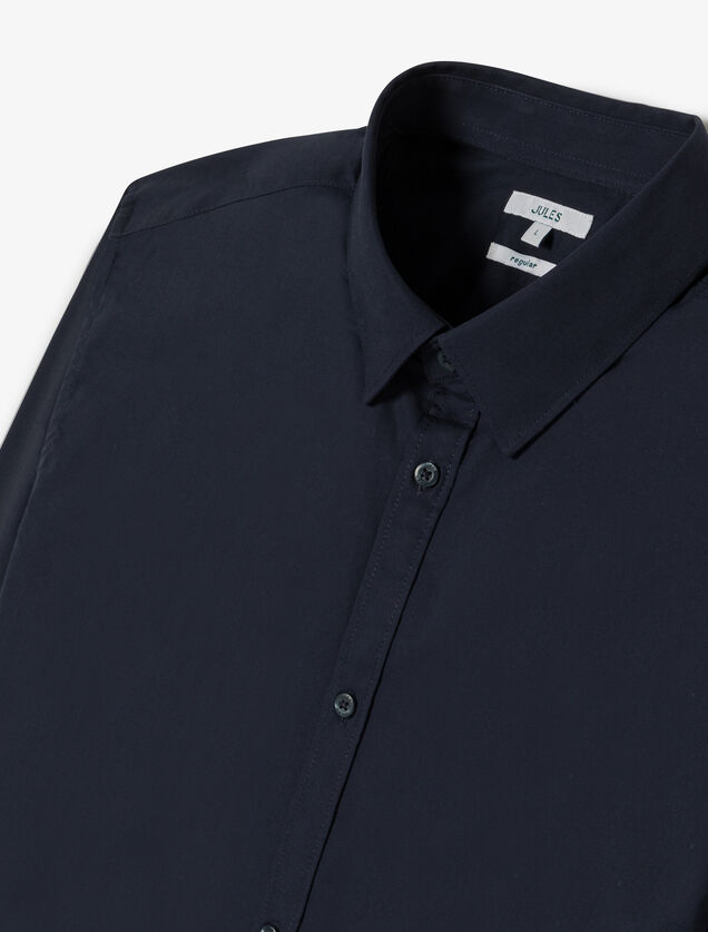 Chemise en coton col semi italien