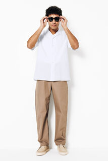 Chemisette en coton mati&egrave;re textur&eacute;e