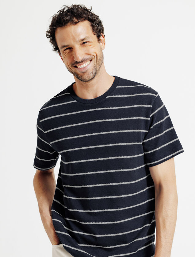 Gestreept t-shirt in tricot