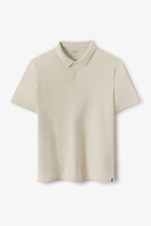 Effen polo in piqu&eacute;katoen met korte mouwen