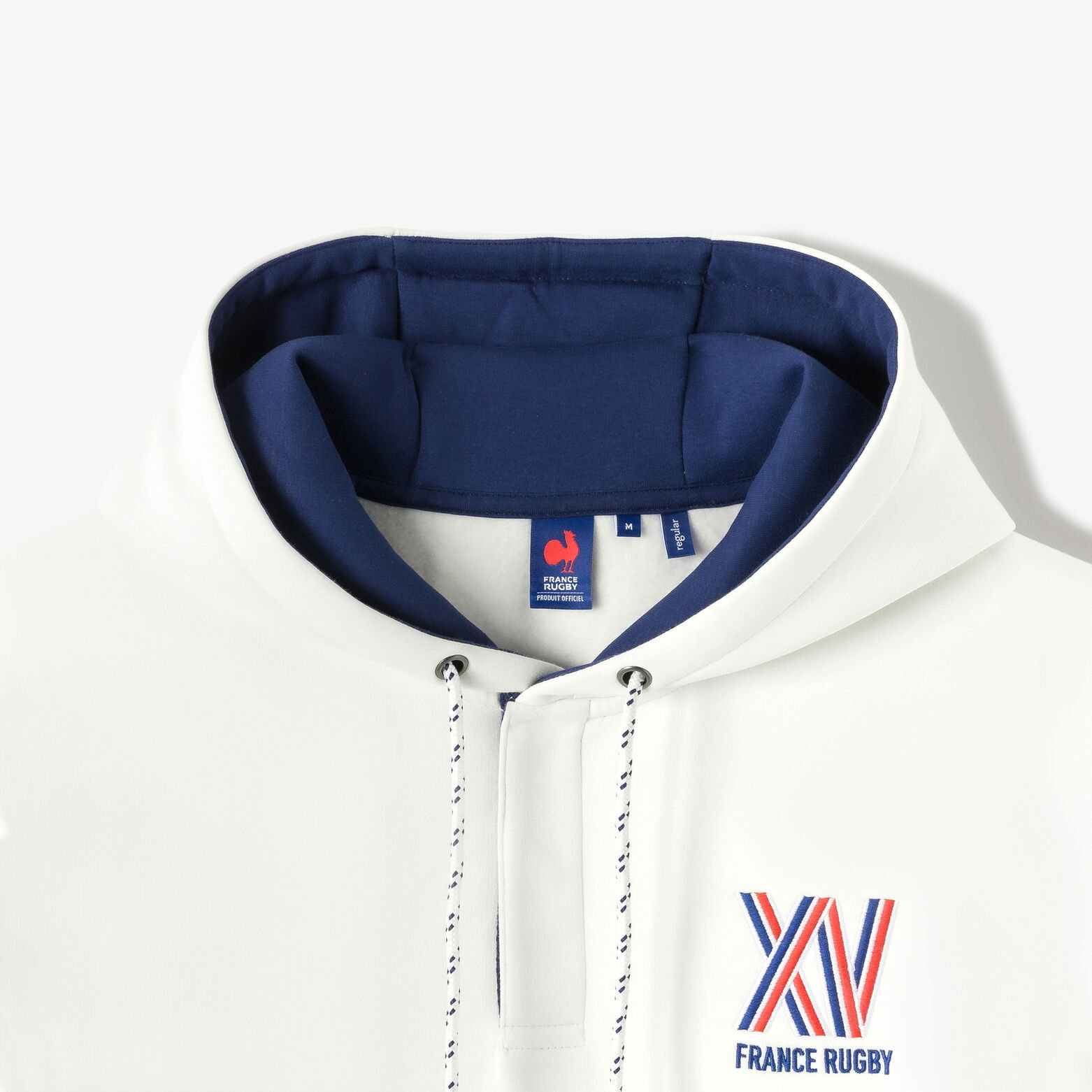 Sweat &agrave; capuche brod&eacute; licence France Rugby