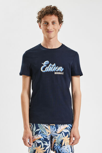 Tee shirt imprim&eacute; plac&eacute; f&ecirc;te des p&egrave;res