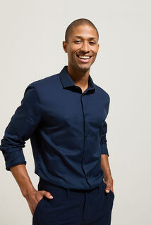 Chemise sans repassage slim en coton