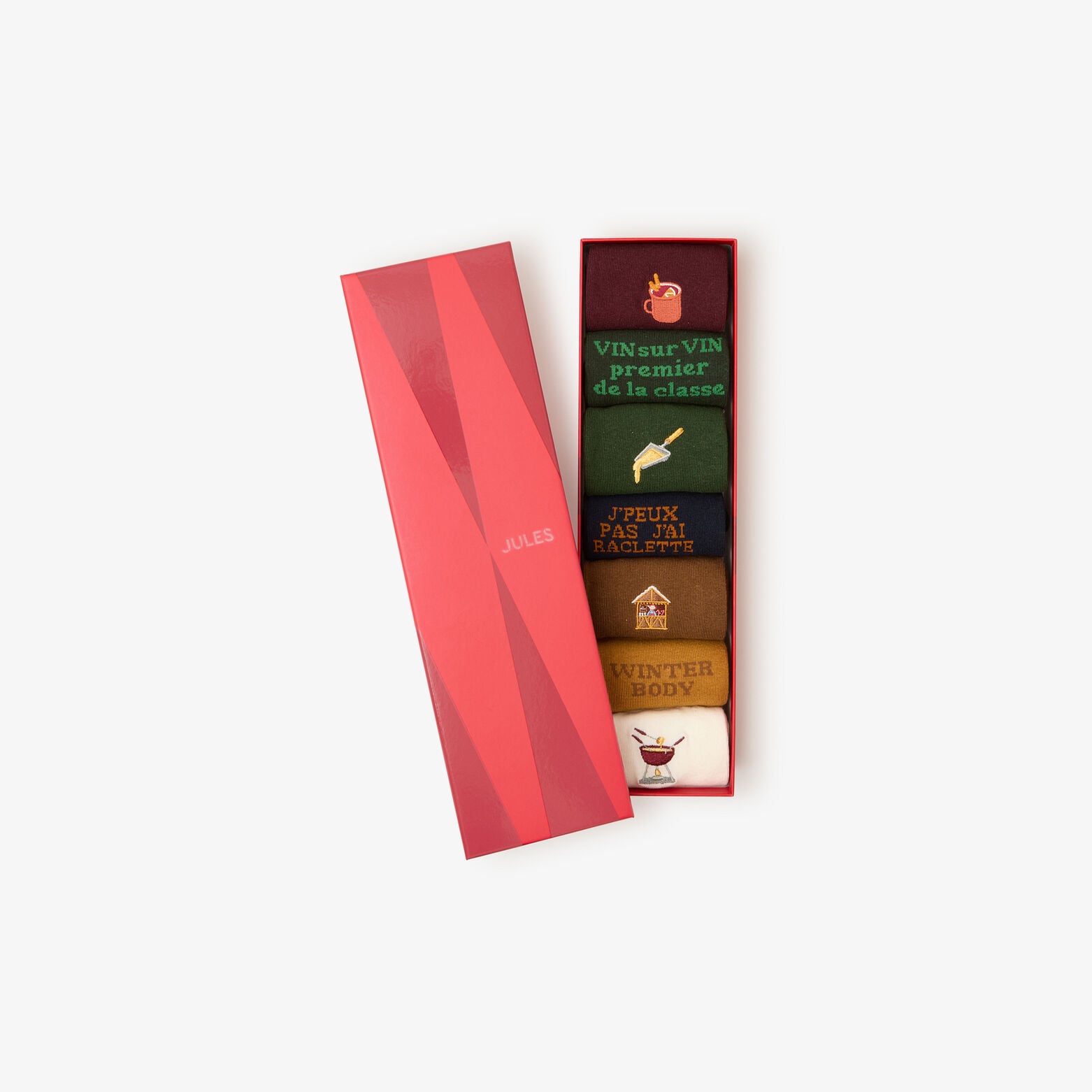 Coffret 7 paires de chaussettes fantaisie