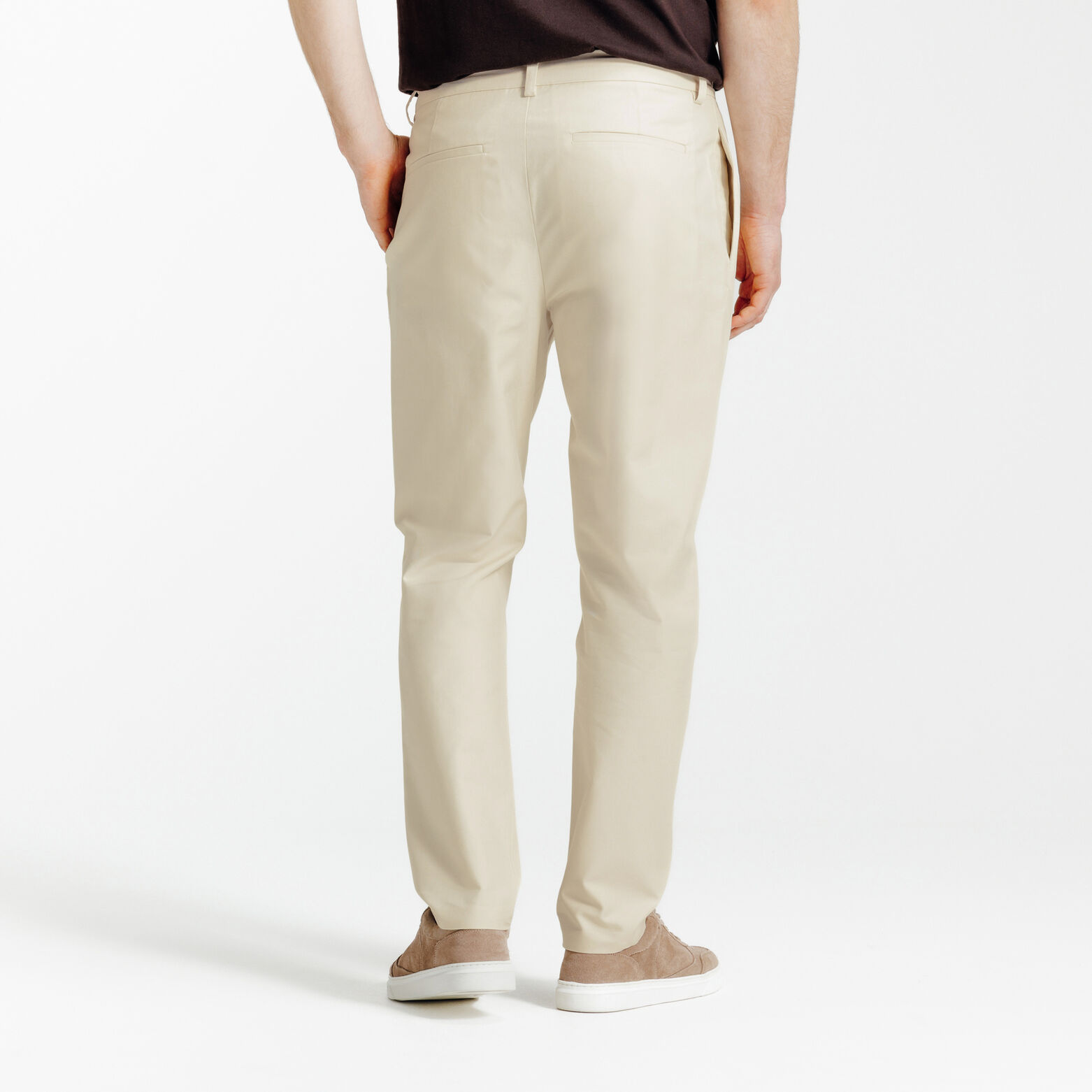 Pantalon chino &agrave; plis loose