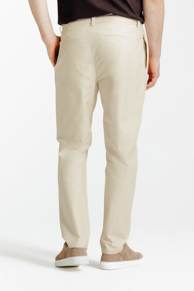 Pantalon chino &agrave; plis loose