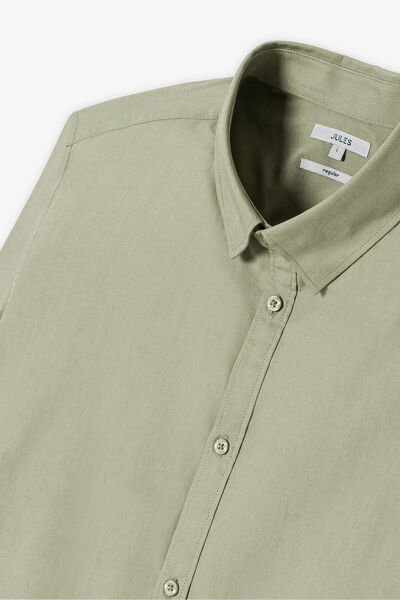 Chemise en coton col semi italien