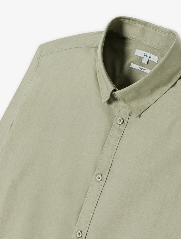 Chemise en coton col semi italien