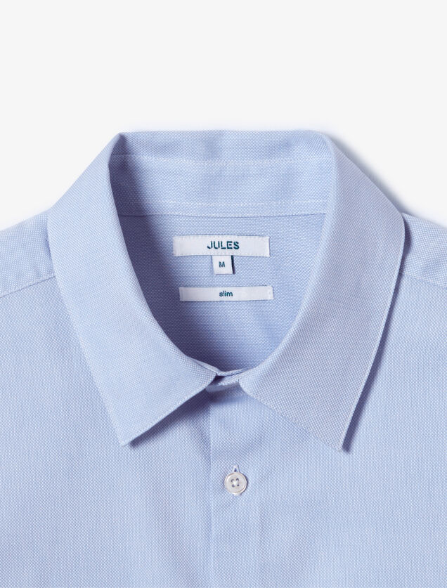 Slim fit hemd in katoen