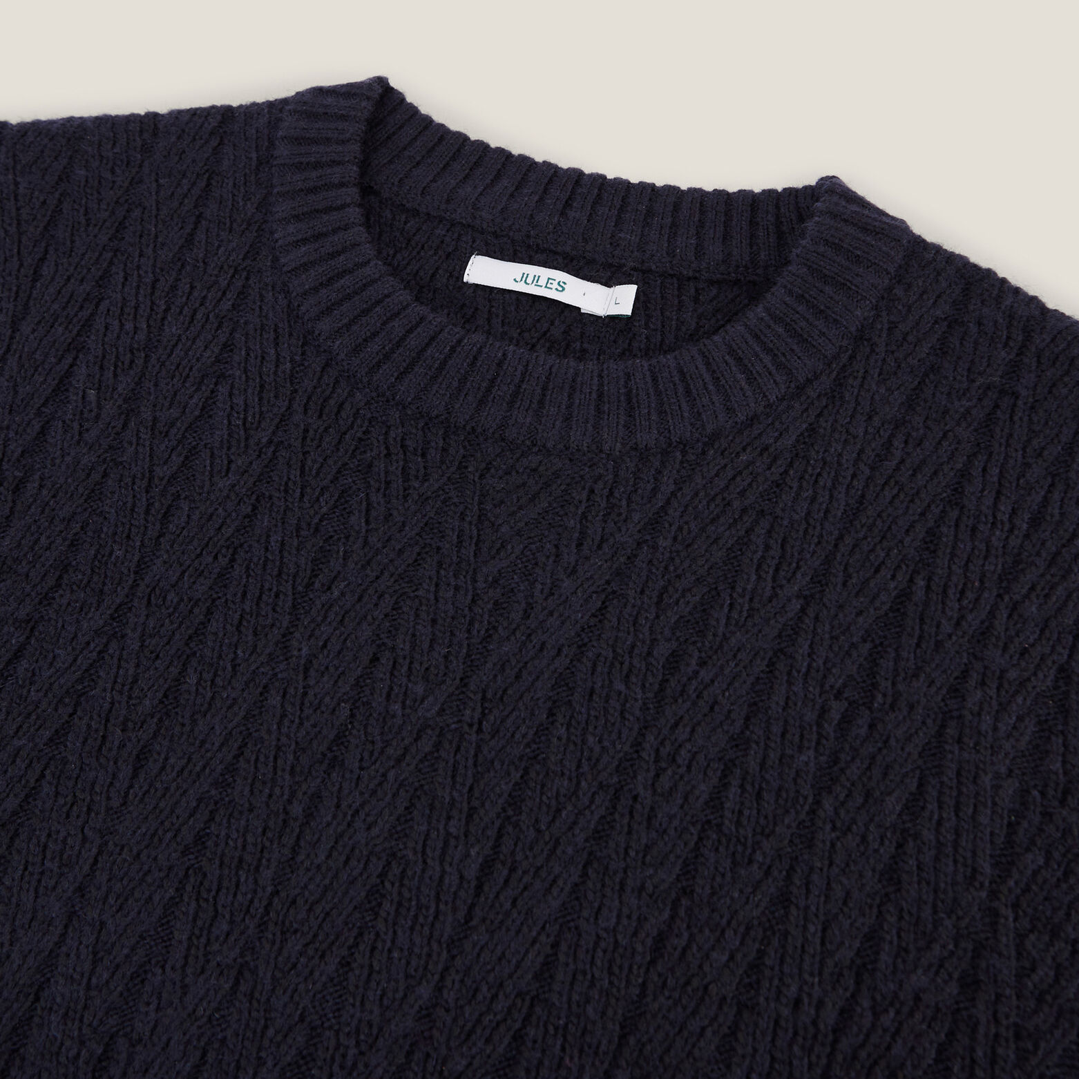 Kabeltrui met ronde hals