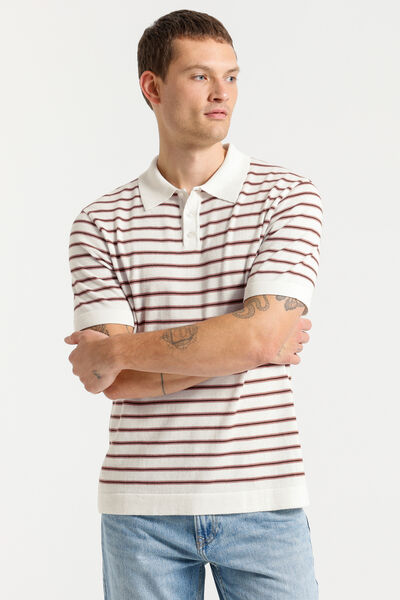 Polo en maille rayures
