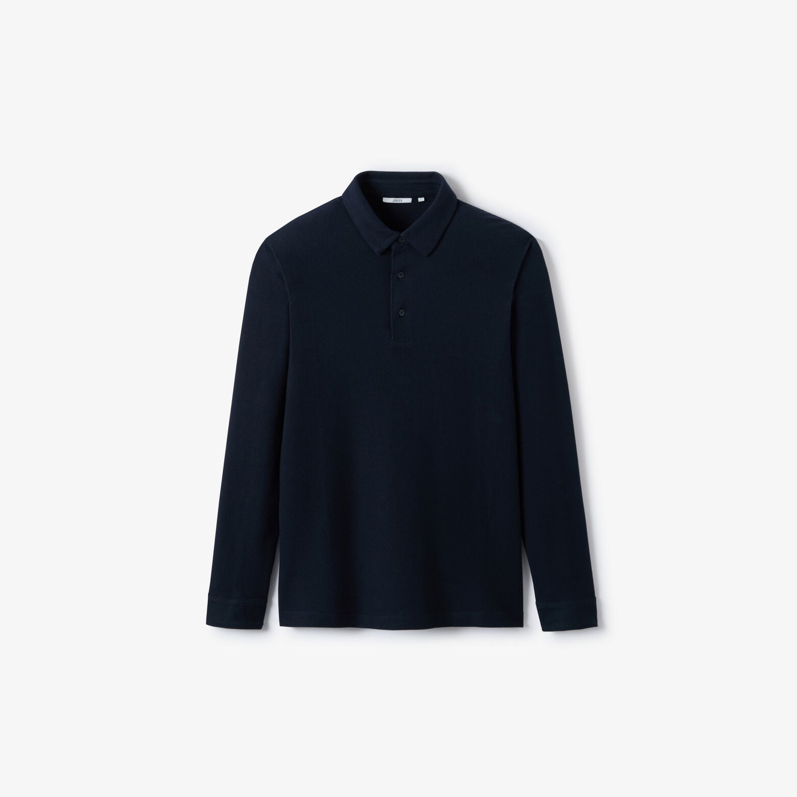 Effen polo met lange mouwen