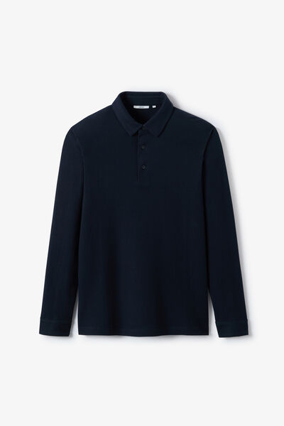 Effen polo met lange mouwen