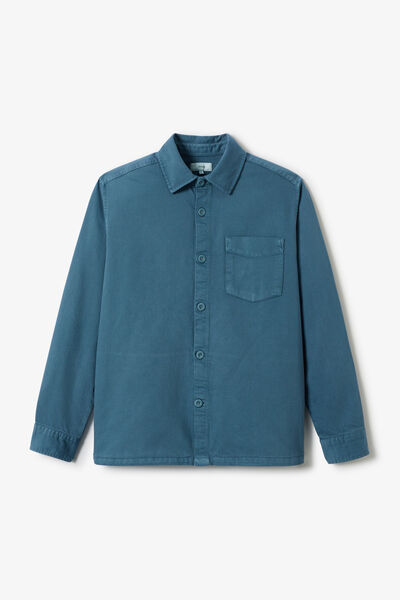 Surchemise regular col fran&ccedil;ais 100% coton