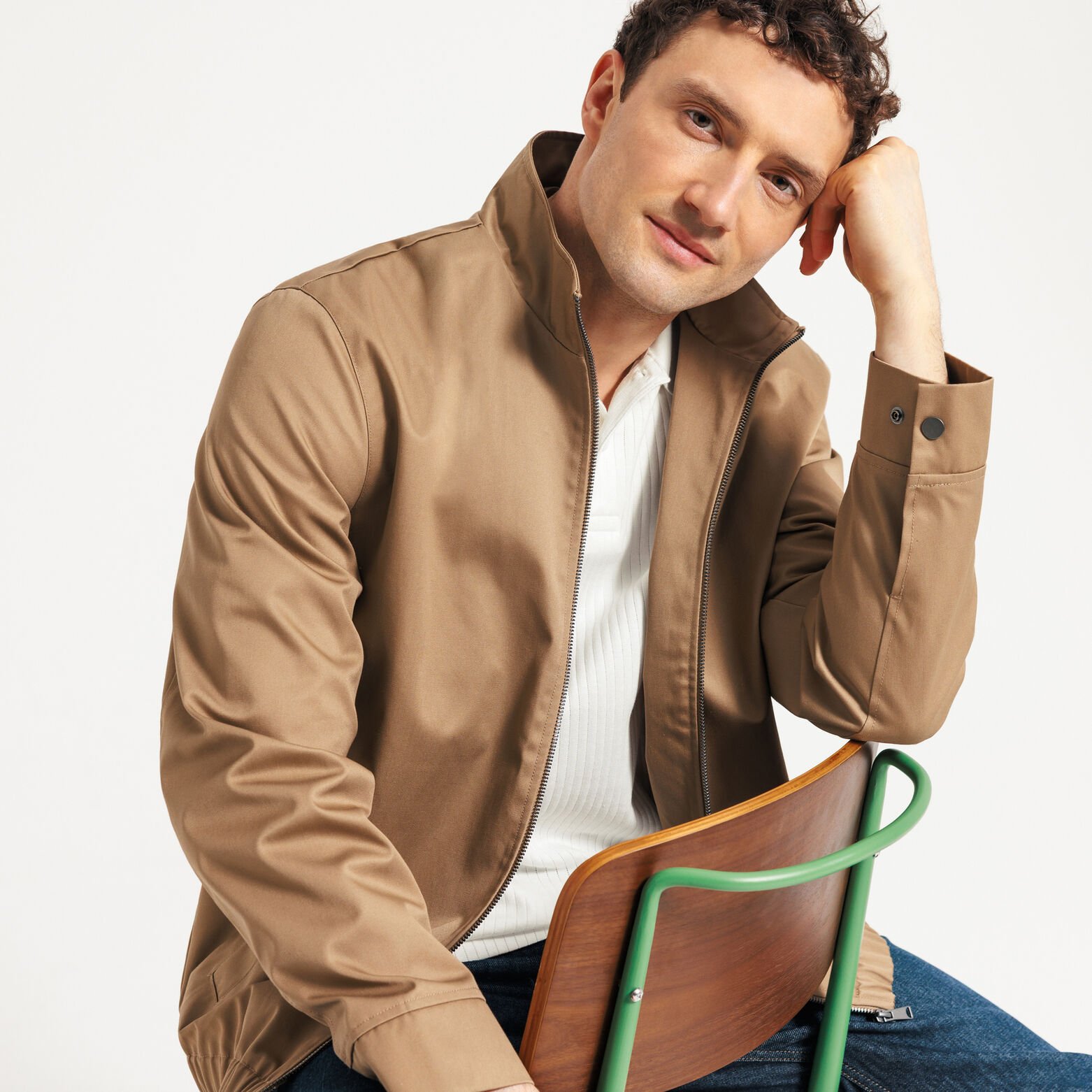 Polo manches courtes textur&eacute;