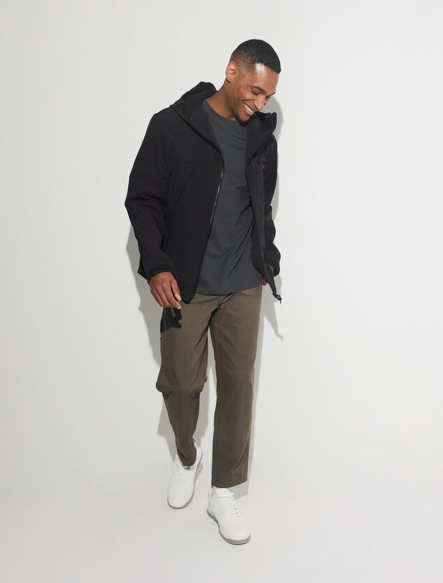 Blouson softshell à capuche