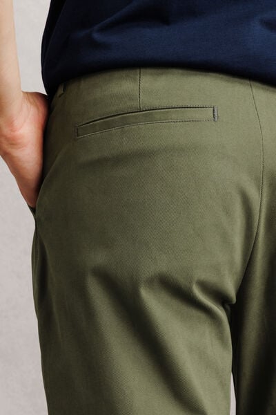 Pantalon straight twill