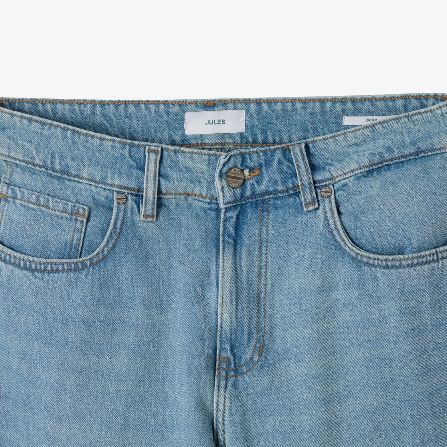 Jean loose RE-JEAN d&eacute;lav&eacute; 100% coton