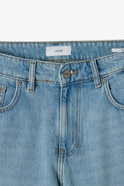 Jean loose RE-JEAN d&eacute;lav&eacute; 100% coton