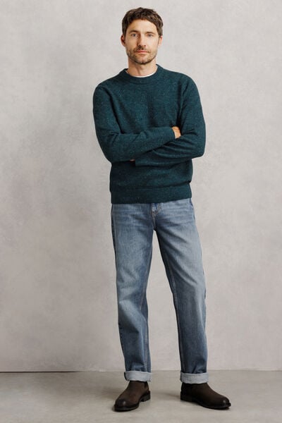 Trui met ronde hals en merino
