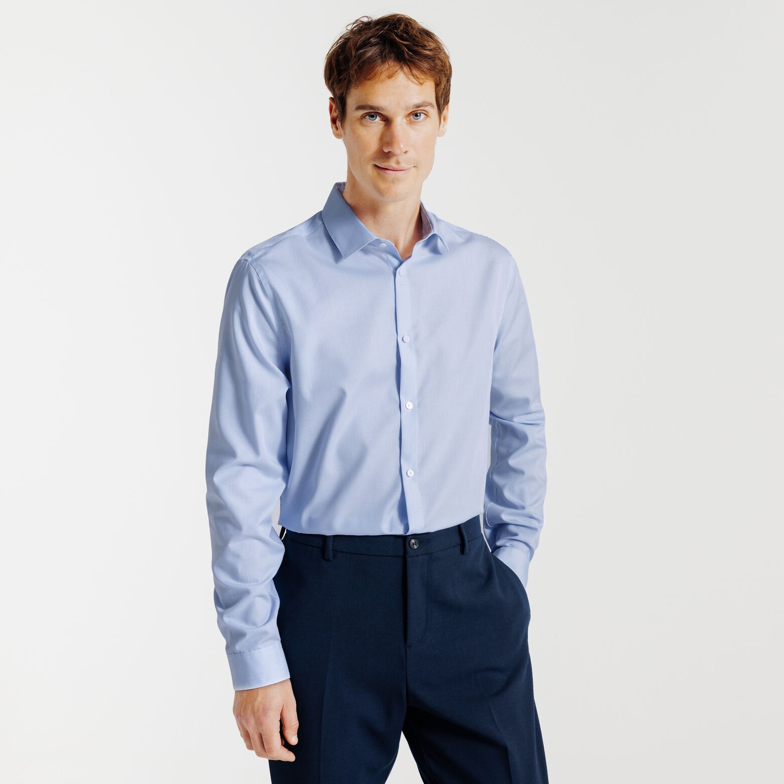 Chemise sans repassage ray&eacute;e slim