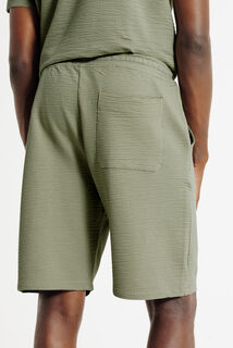 Bermuda en maille seersucker