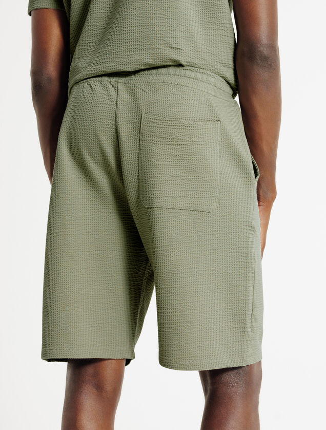 Bermuda en maille seersucker