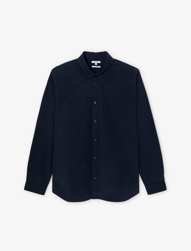 Chemise en coton col boutonné