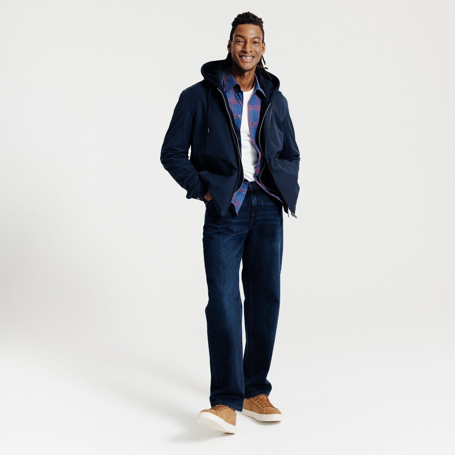 Regular fit geruite hemd in katoen