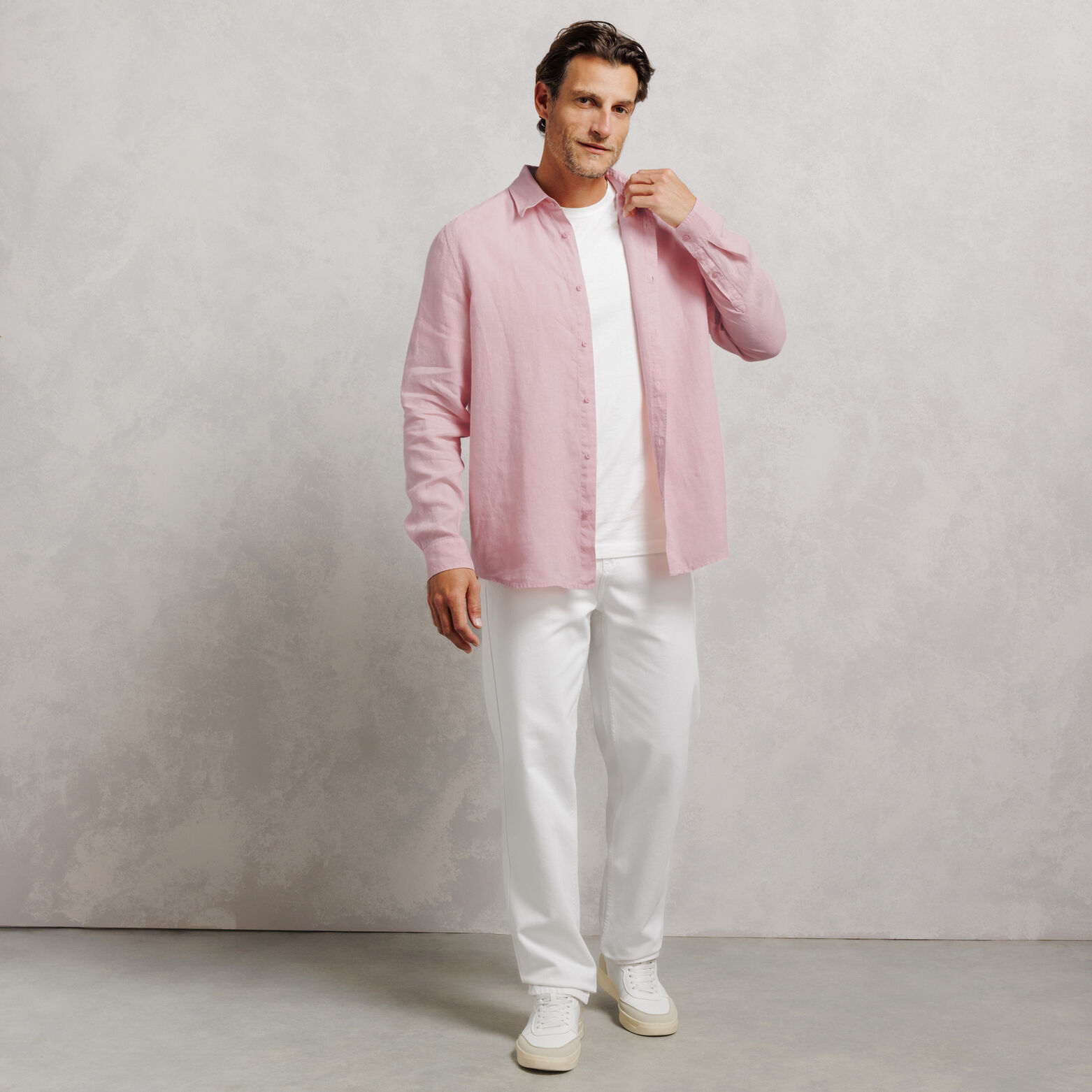 Chemise 100% lin regular unie