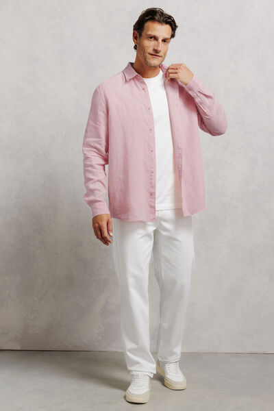 Chemise 100% lin regular unie