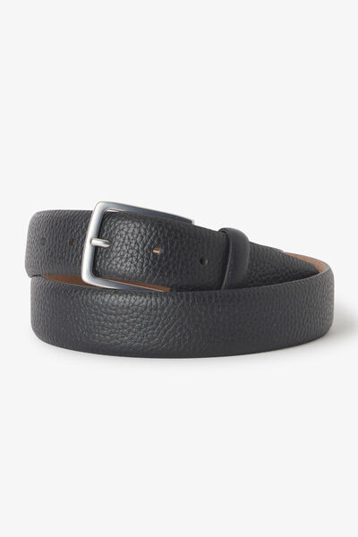 Ceinture en cuir grain&eacute;e