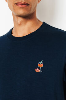 T-shirt in katoen met borduursel