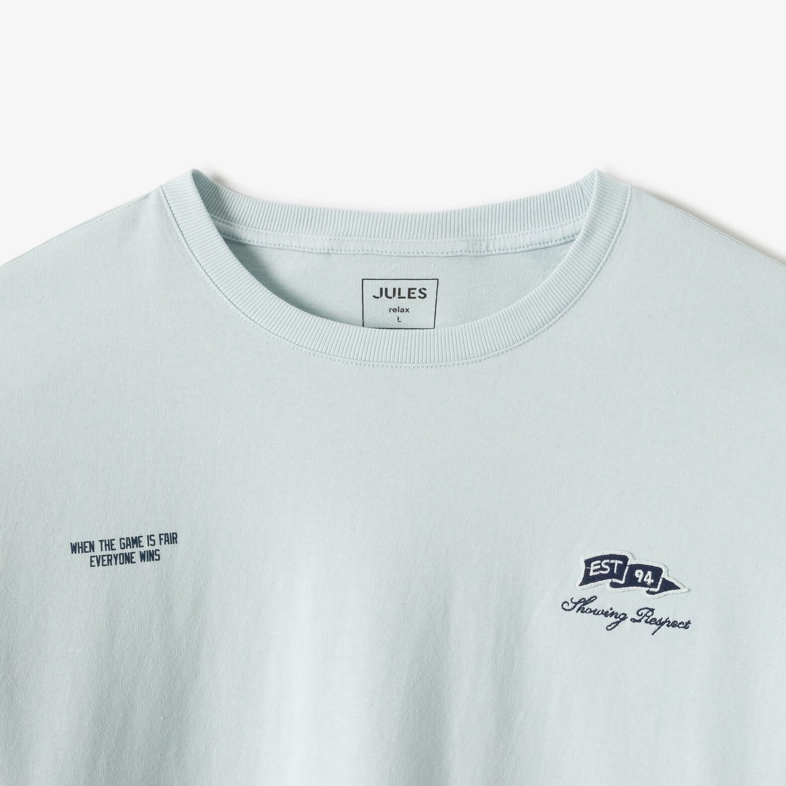 Tee shirt en coton brodé et imprimé devant