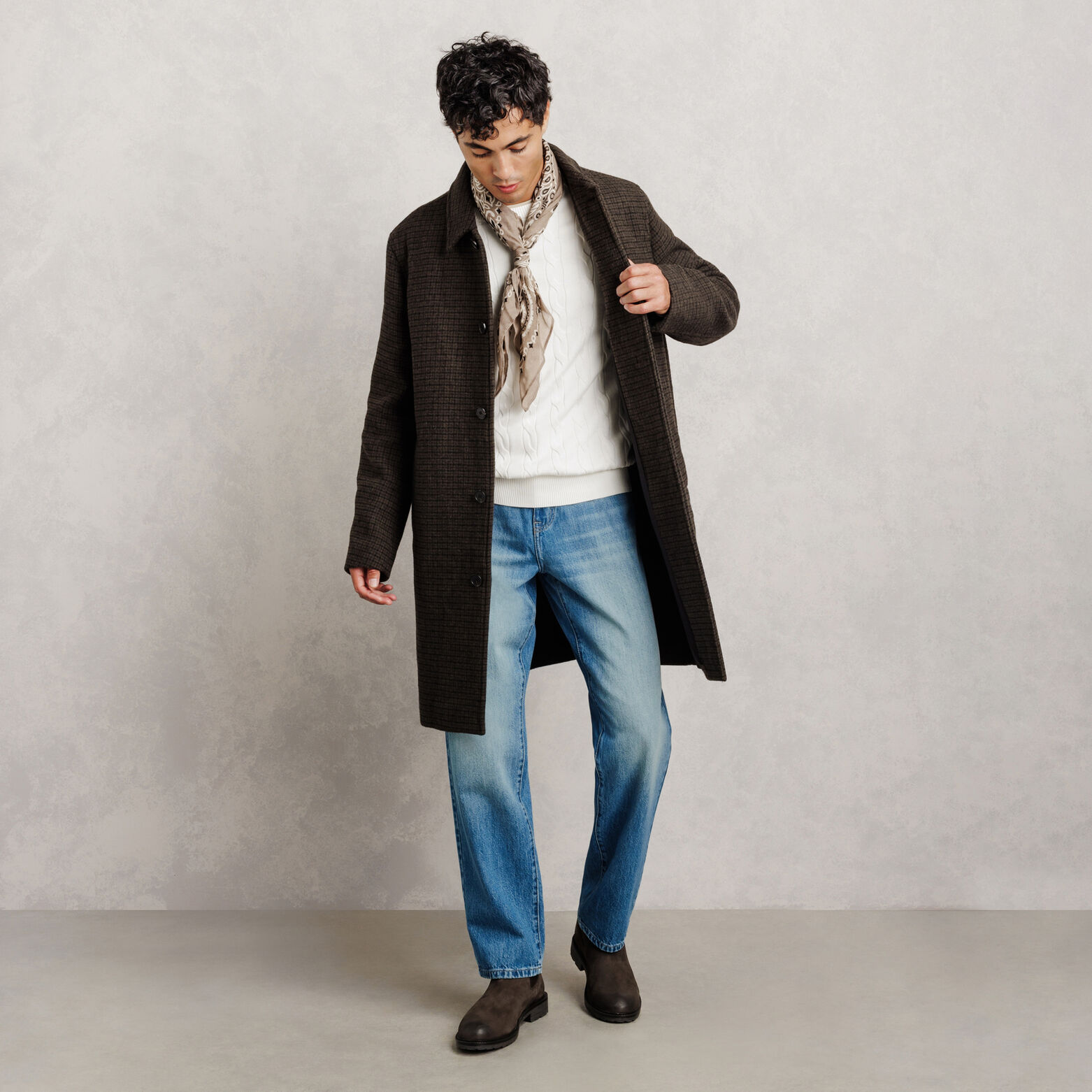 Jean loose d&eacute;lav&eacute; 100% coton