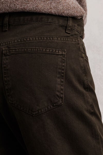 Pantalon straight 100% coton