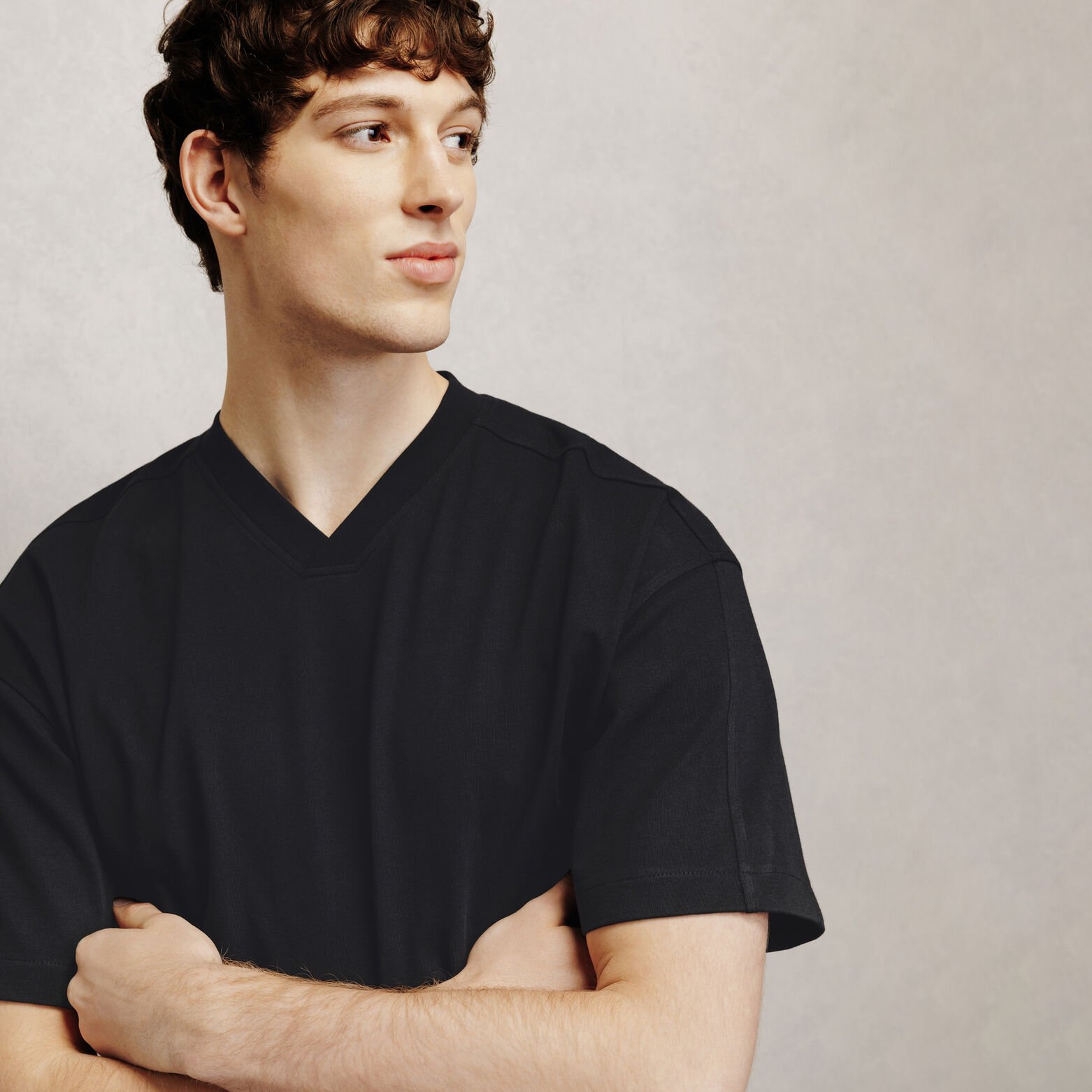 Tee shirt col V oversize