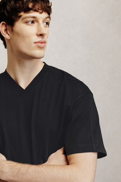 Tee shirt col V oversize