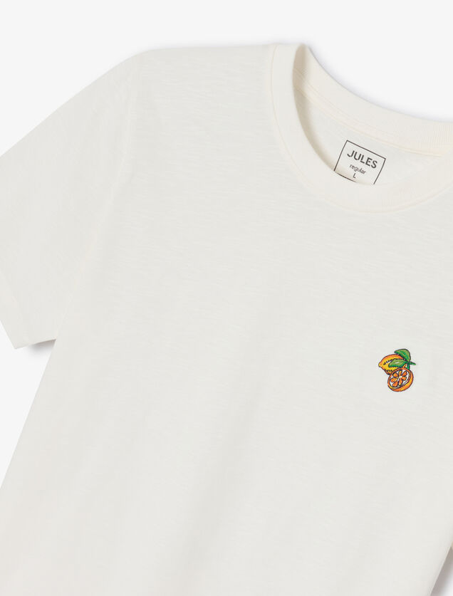 Tee shirt brodé en coton