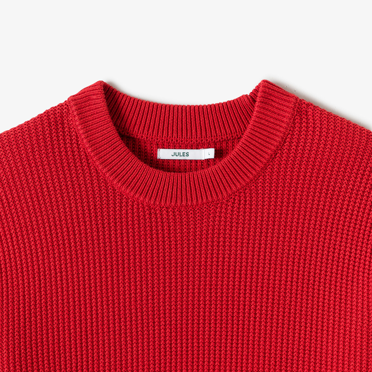 Pull col rond jeux de points fantaisie