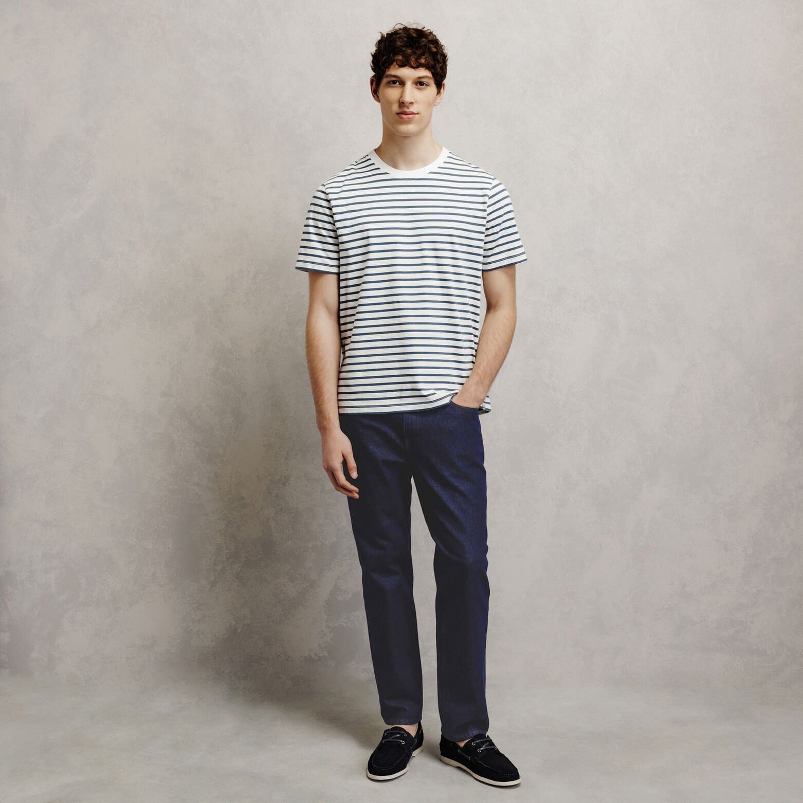 Jean tapered rigide brut Made In France