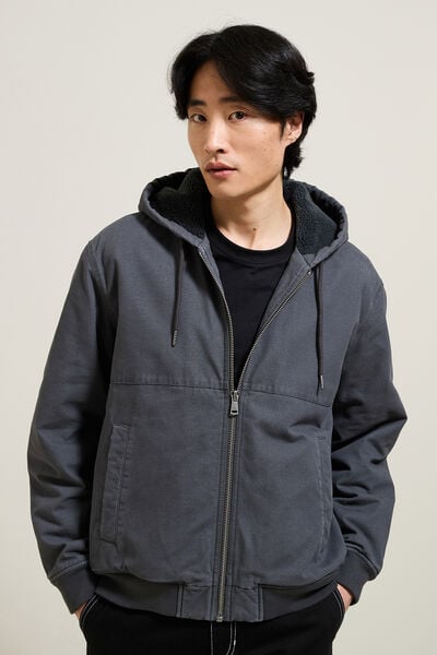 Blouson à capuche en coton