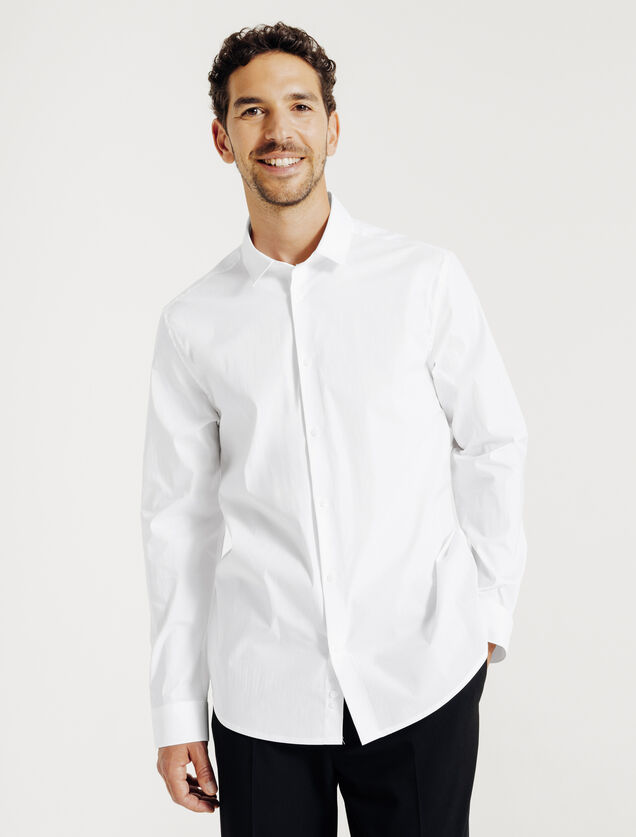 Chemise regular unie coton