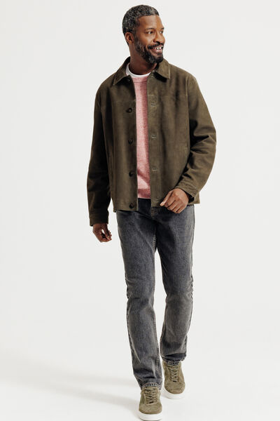 Trui ronde hals in fantasie-stekenpatroon