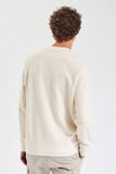 Sweater in wafelstof met ronde hals 